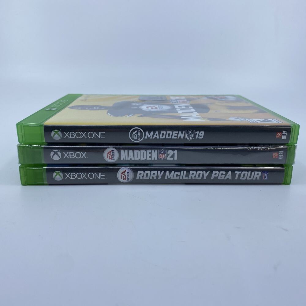 Xbox One Lot of 3 Sports Games Madden NFL 19 21 Rory McIlroy PGA Tour